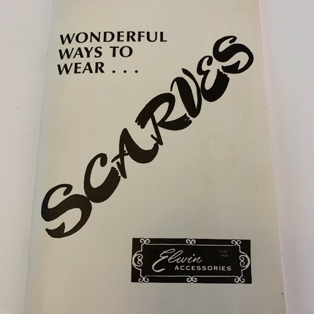 Vintage Wonderful Ways To Wear Scarves Illustrated Booklet Elvin Accessories